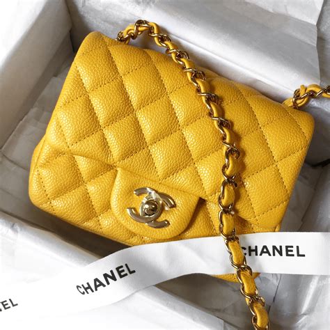 yellow caviar chanel bag|Flap Bags .